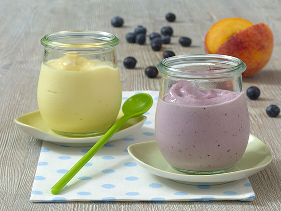 Yogur de fruta congelado