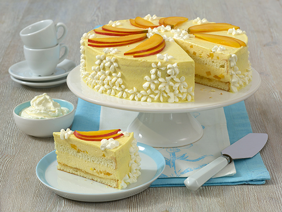 Tarta de crema de mango