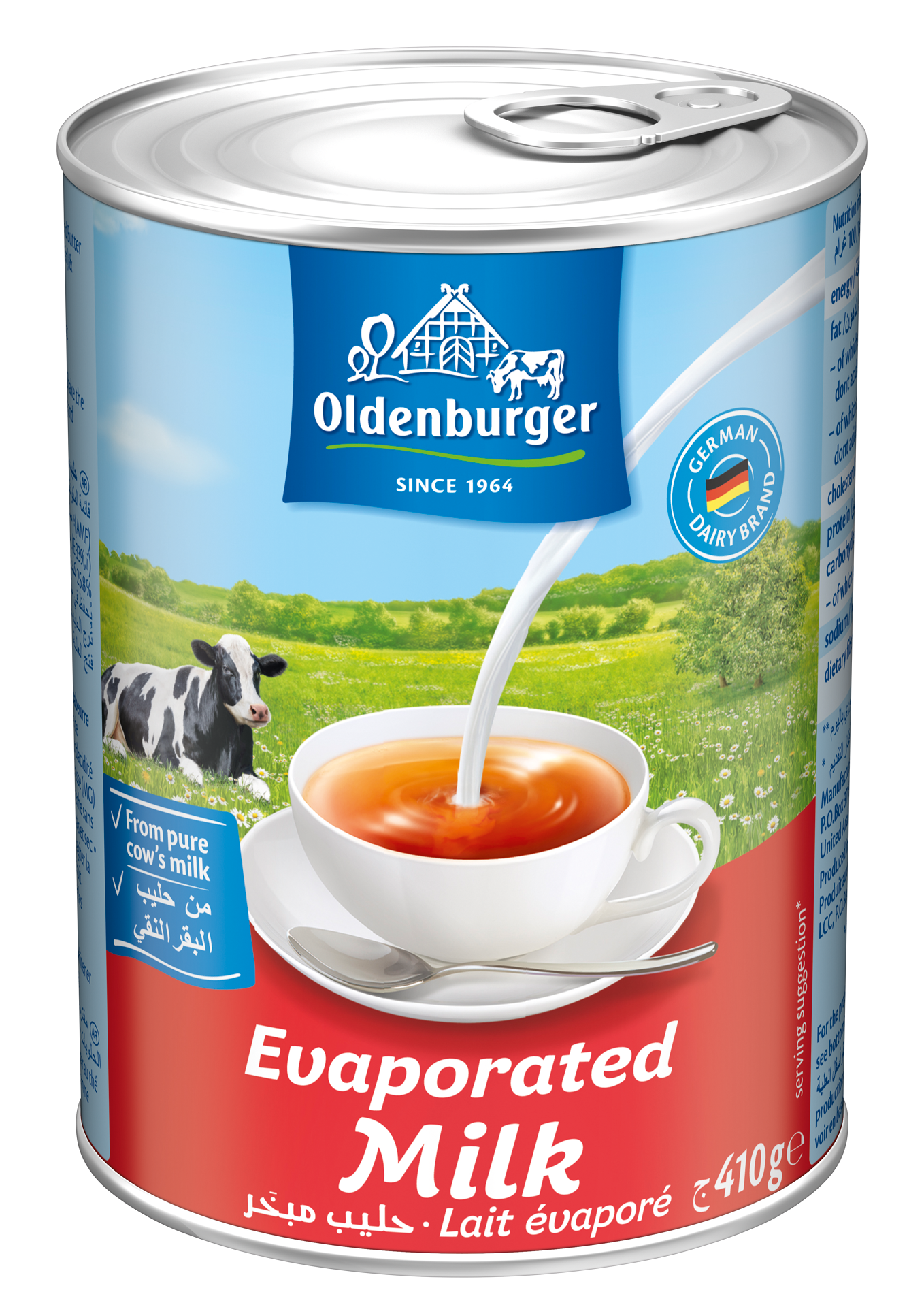 Oldenburger Evaporated Milk with Milkfat (AMF)