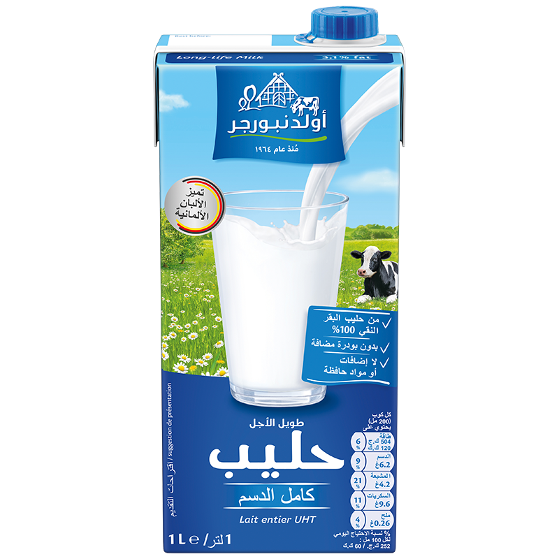 Oldenburger Fullcream milk 3.1%, UHT long-life, 1L