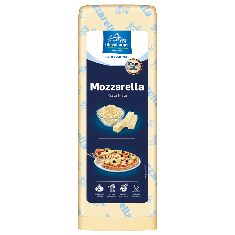 Oldenburger Mozzarella 40% fat i.d.m., 3kg