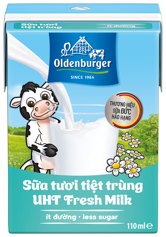 Oldenburger  Milk, less sugar,  UHT long-life, 110ml