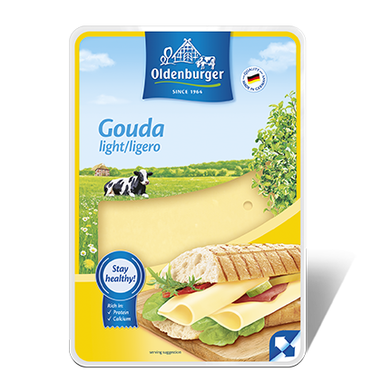 Oldenburger Gouda light 30% fat i.d.m., slices, 200g