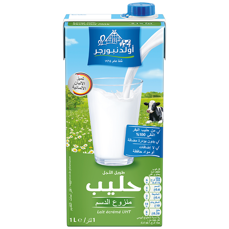 Oldenburger Skimmed milk 0.3%, UHT long-life, 1L